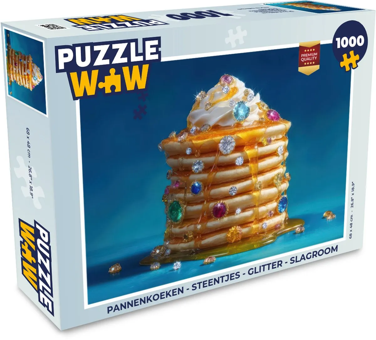 PuzzleWow Pannenkoeken Steentjes Glitter Legpuzzel 1000 Stuks