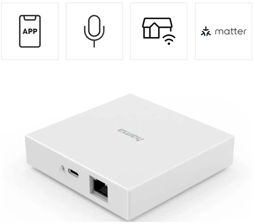 Hama 00176637 Smart Home Hub - Matter/Zigbee/Thread - IP-switch - afbeelding 3 van 6