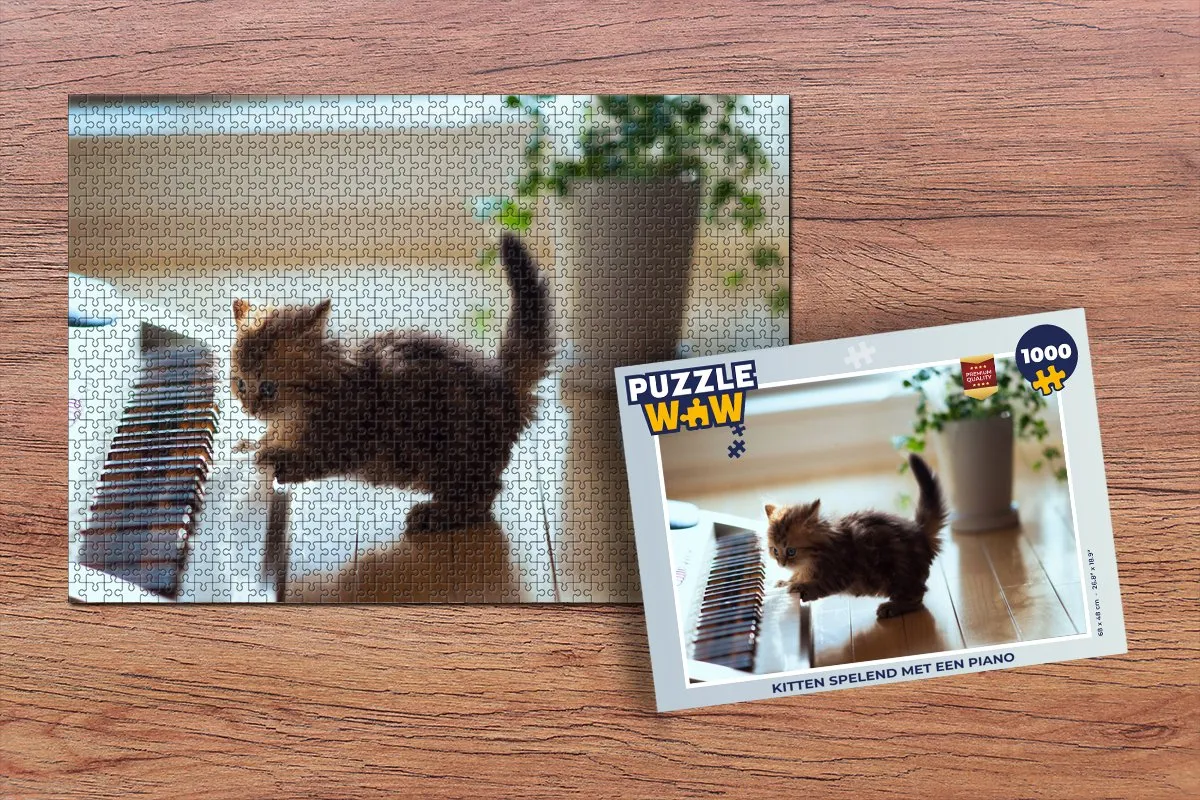 PuzzleWow Kattenpuzzel 1000 Stuks - Multicolor