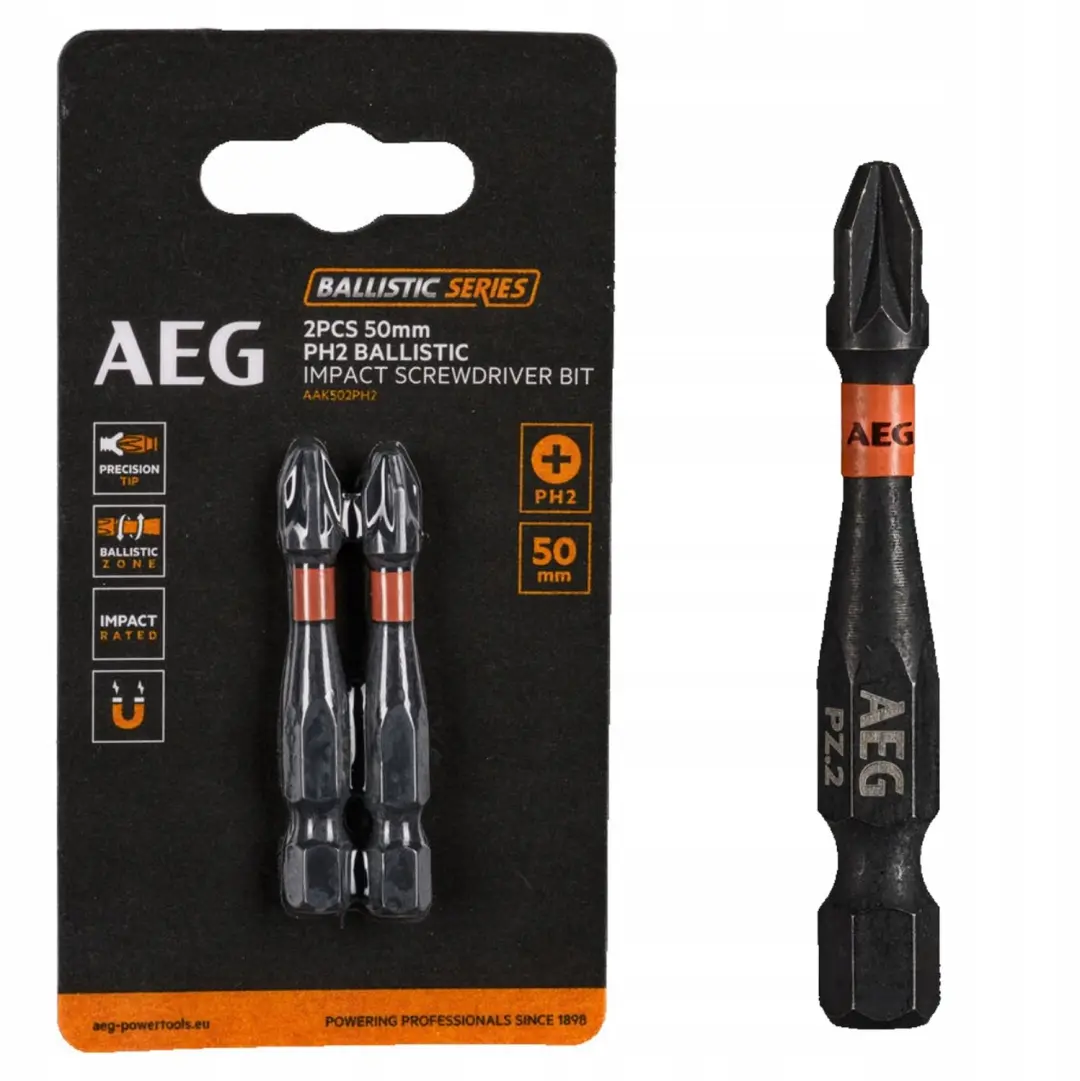 AEG Ballistic Versterkte Bits 50mm PH2 (2 stuks)