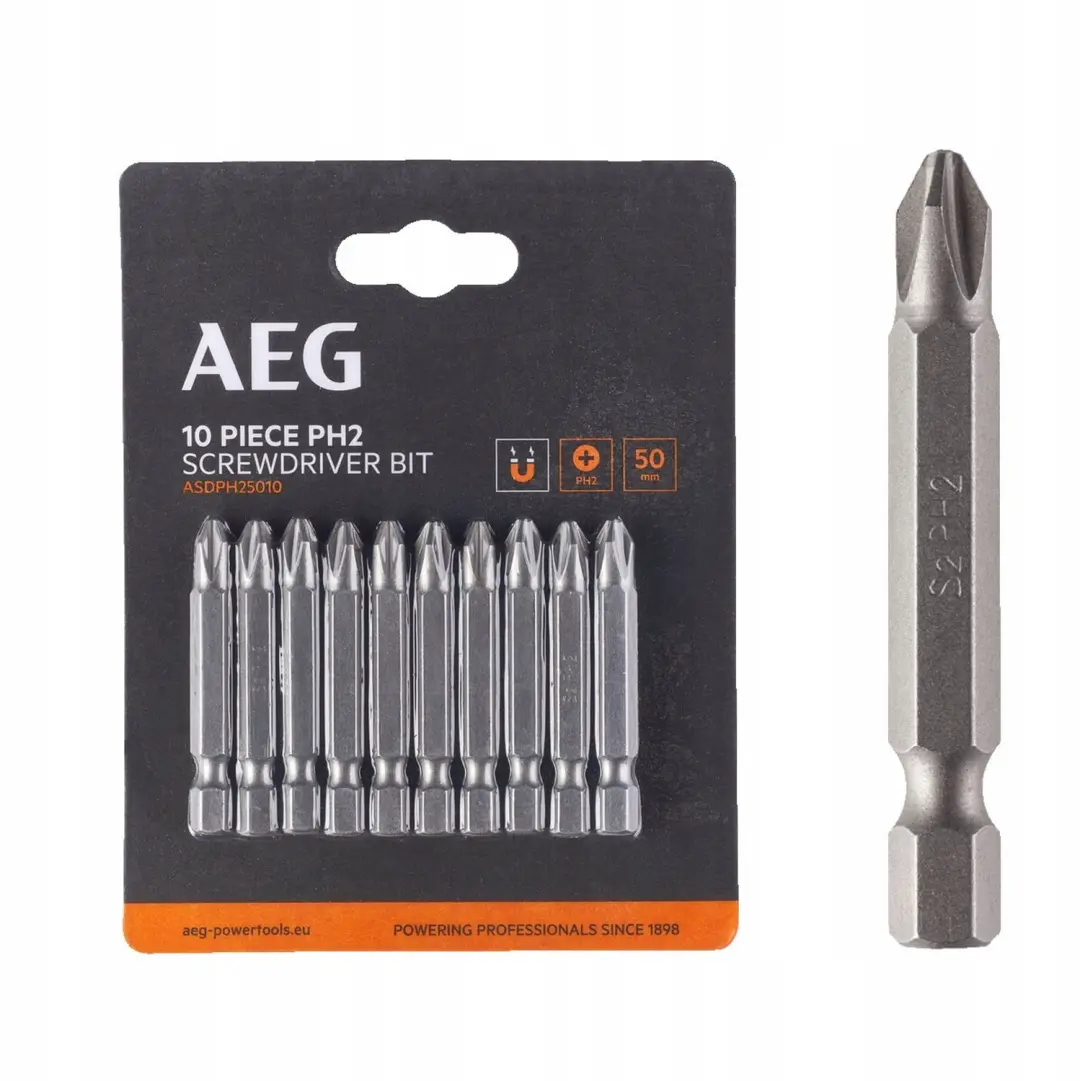 AEG PH2 Magnetische Schroefbits 50mm 10 Stuks
