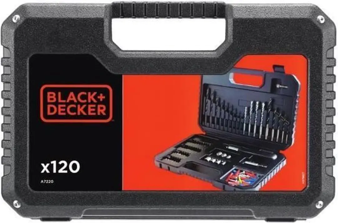 Black+Decker 120-delige Schroef- en Boorset met Ratel