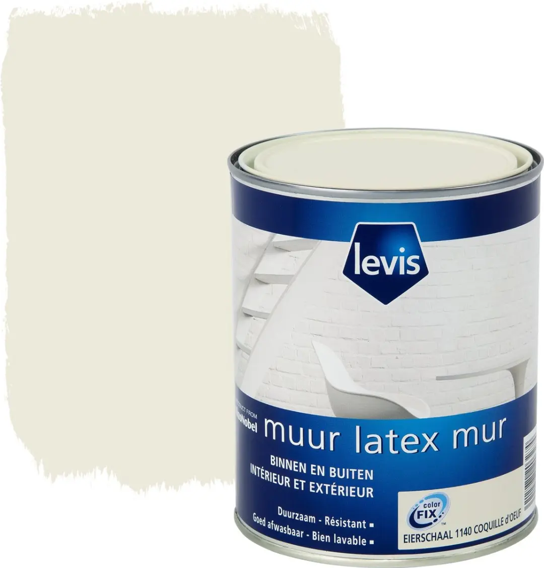 Levis Muur Latex mat eierschaal 1 L