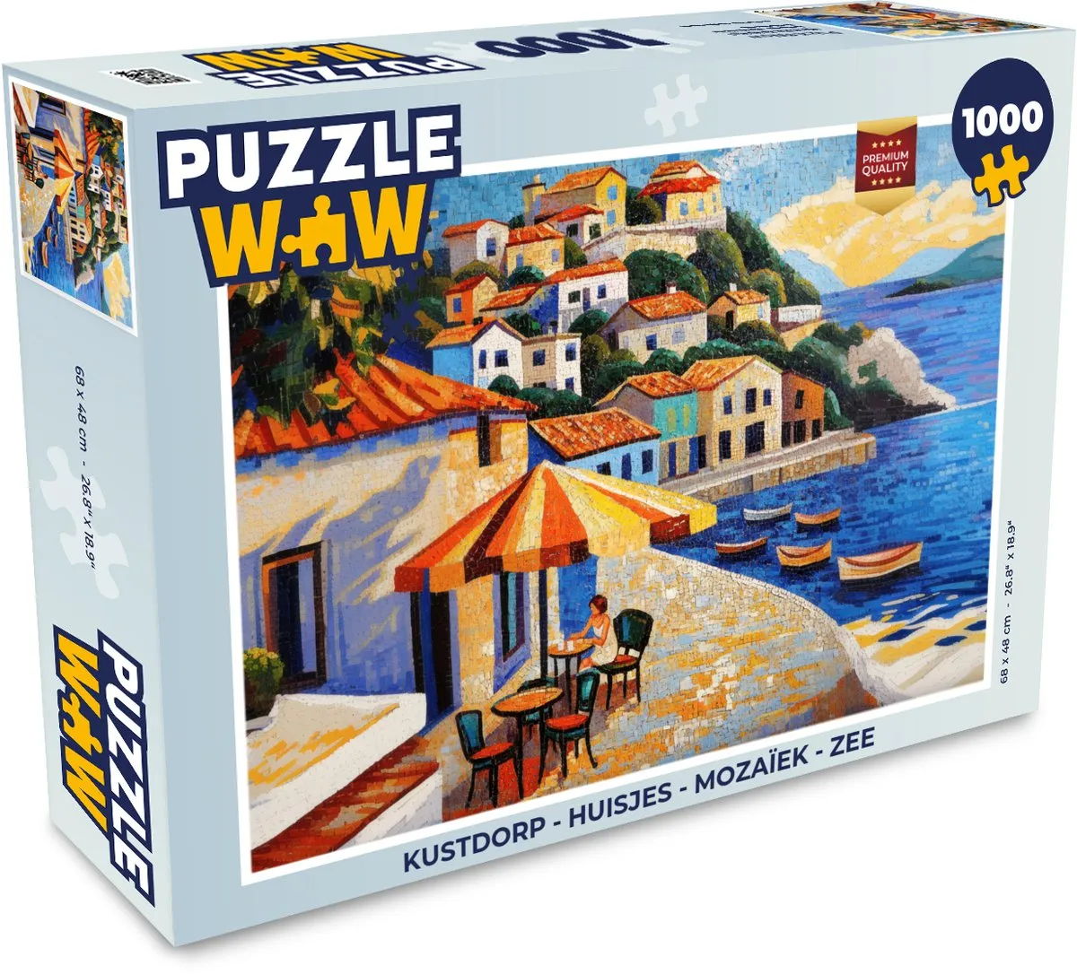 PuzzleWow Kustdorp Mozaïek Legpuzzel 1000 Stuks