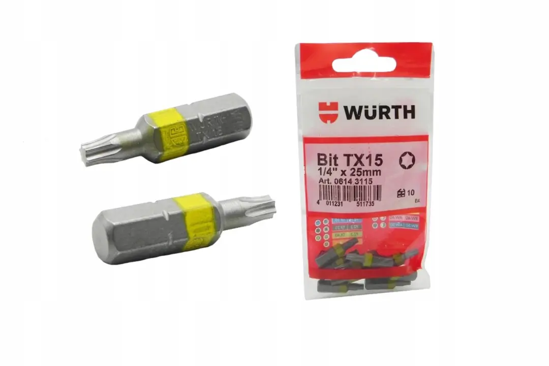 Wurth Torx Bit TX15x25mm 1/4"