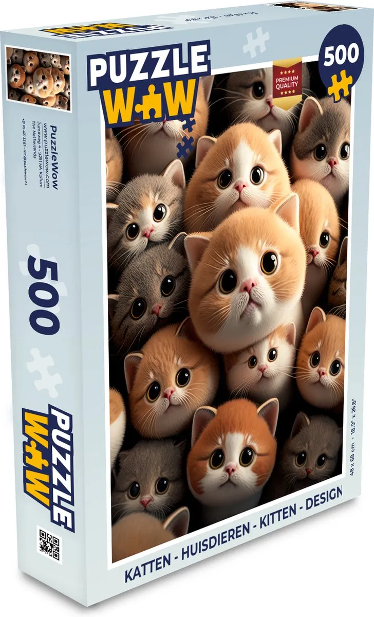 PuzzleWow Katten Puzzel 500 Stuks