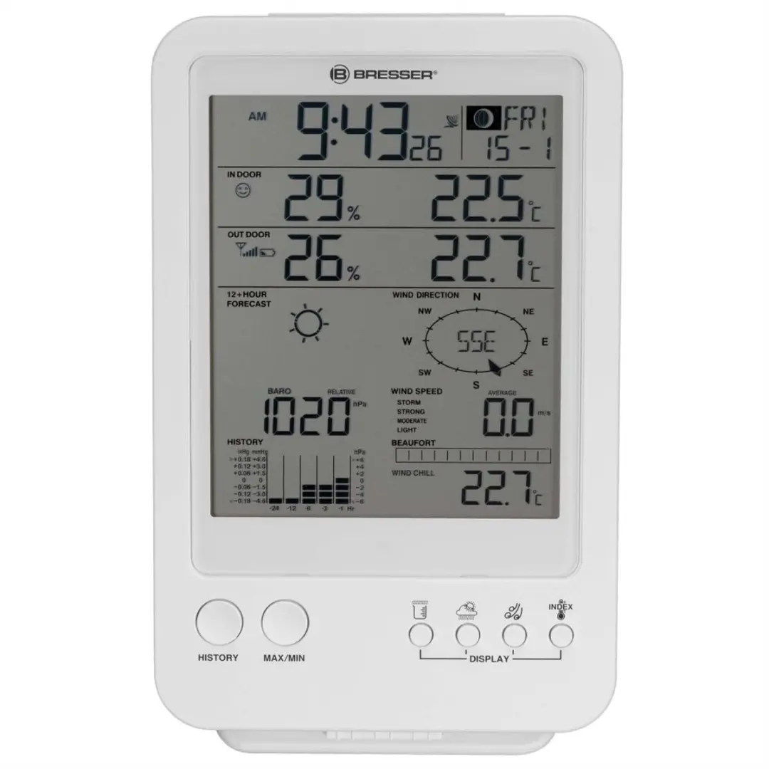 Bresser Weather Center 5-in-1 Weerstation - Wit - afbeelding 4 van 6