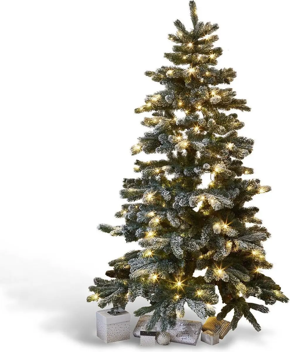Loberon Kerstboom 150cm - 480 LED Groen/Wit - afbeelding 3 van 6
