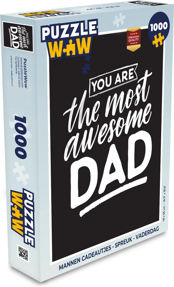 PuzzleWow You are the most awesome dad Legpuzzel 1000 Stuks