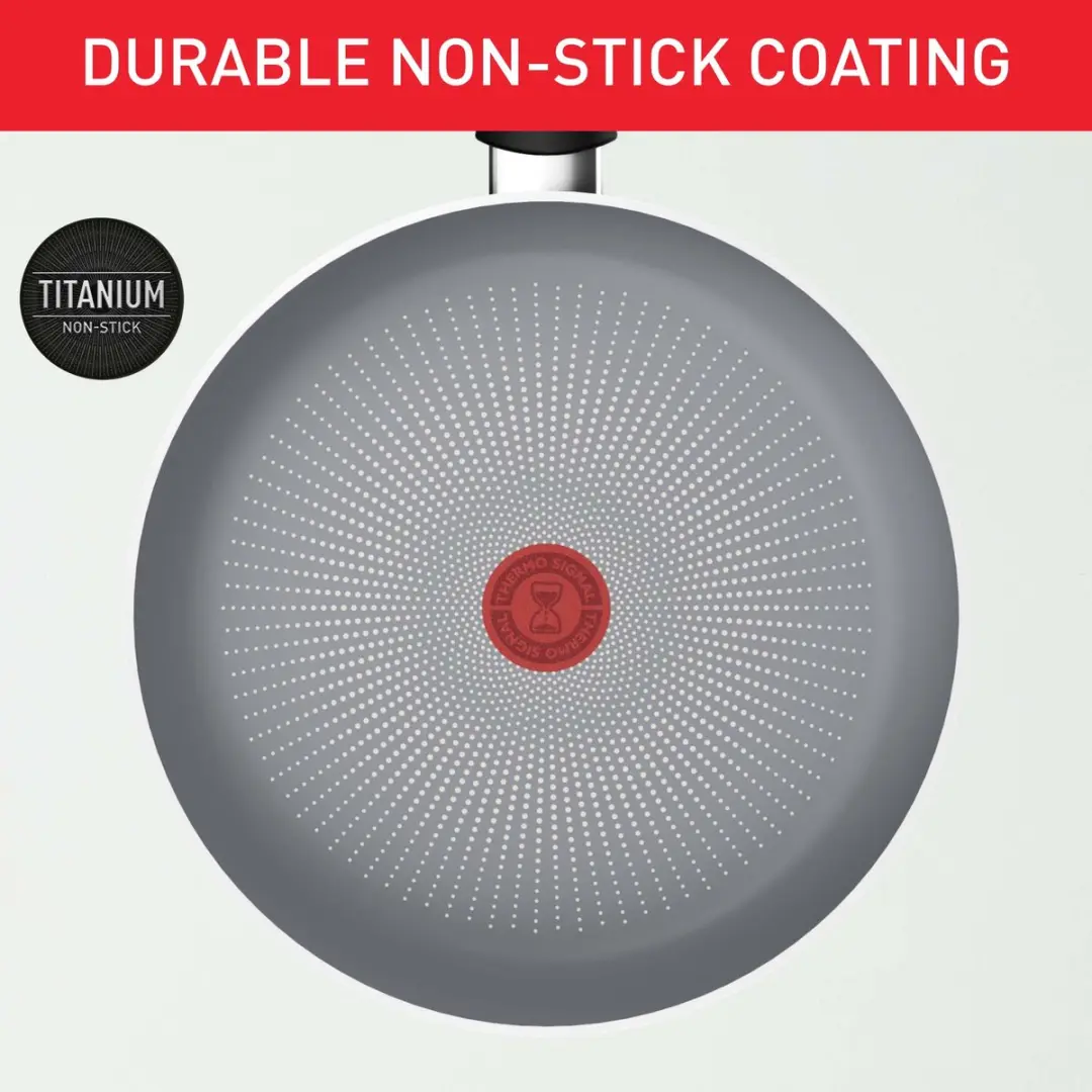 Tefal Halo Koekenpan 25cm - Titanium - Inductie - afbeelding 5 van 6