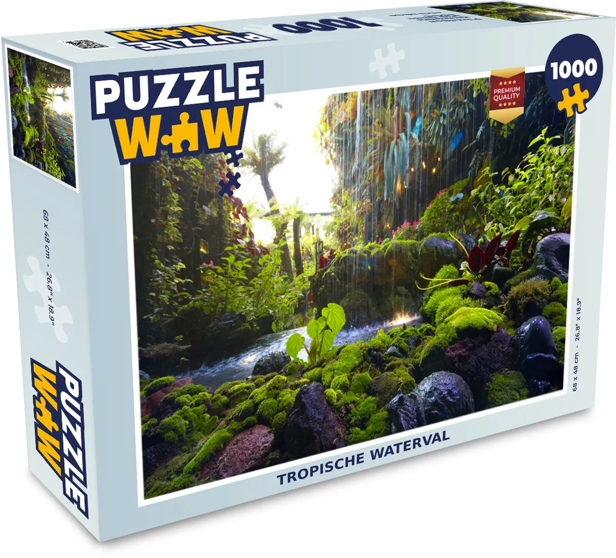 PuzzleWow Tropische Waterval Legpuzzel 1000 Stuks