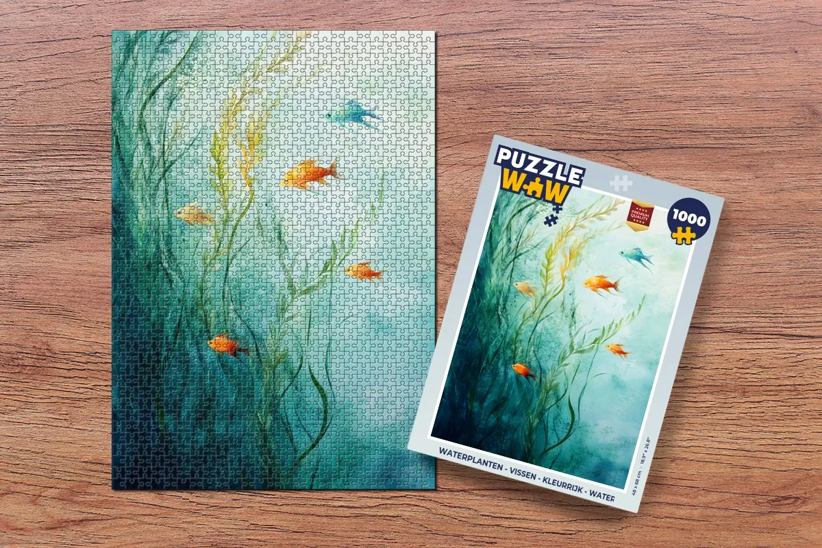 PuzzleWow Waterplanten & Vissen Legpuzzel 1000 Stuks