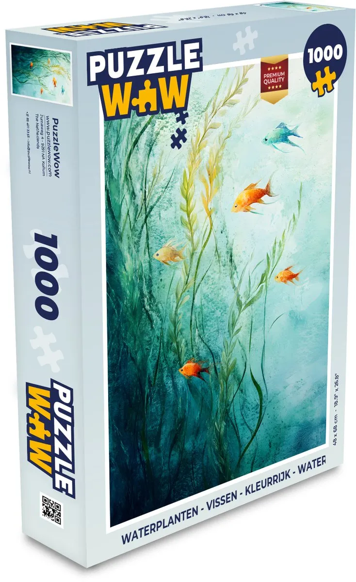 PuzzleWow Waterplanten & Vissen Legpuzzel 1000 Stuks