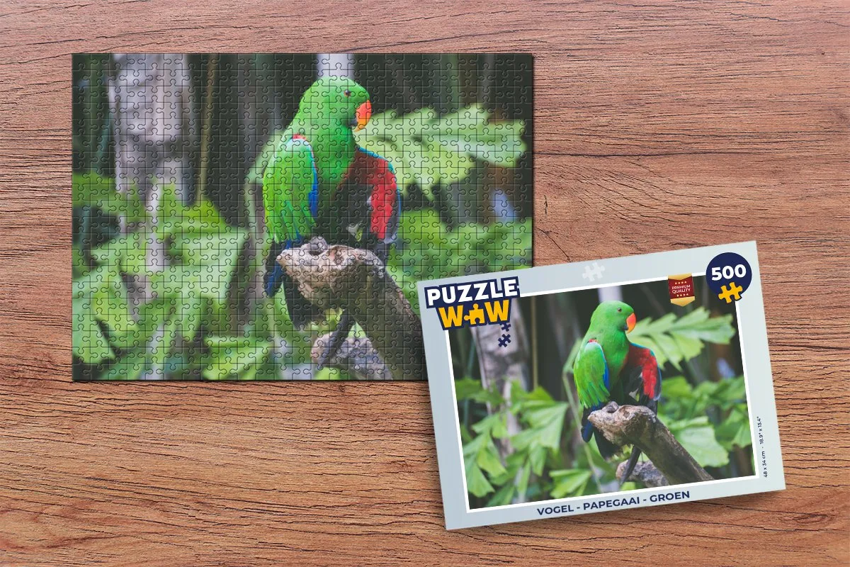 PuzzleWow Vogel Papegaai Legpuzzel 500 Stuks - Multicolor