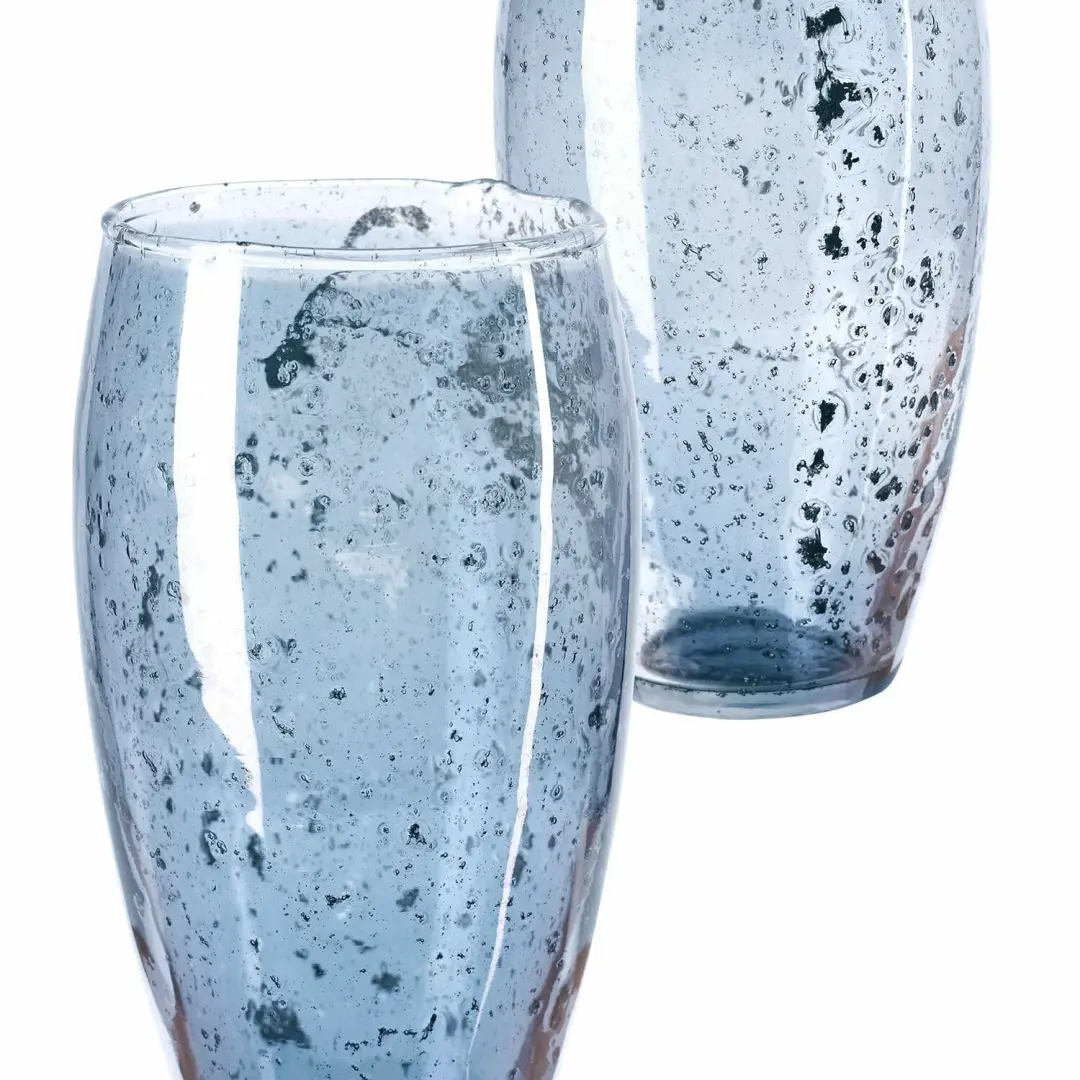 Loberon Kampala Glas Set - 6 Stuks Blauw/Grijs - afbeelding 4 van 6