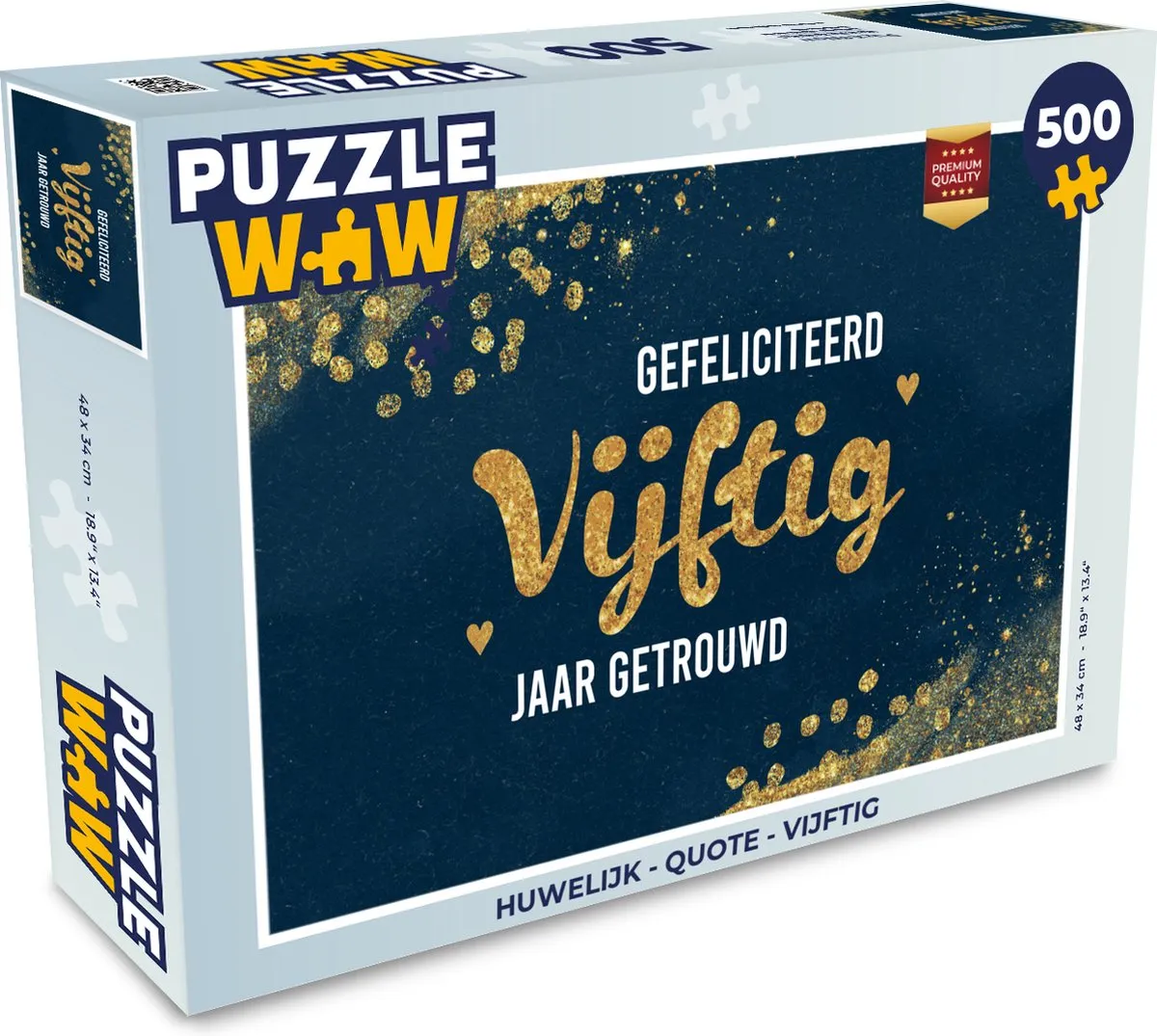 PuzzleWow Gefeliciteerd Vijftig Jaar Getrouwd Legpuzzel 500 Stuks