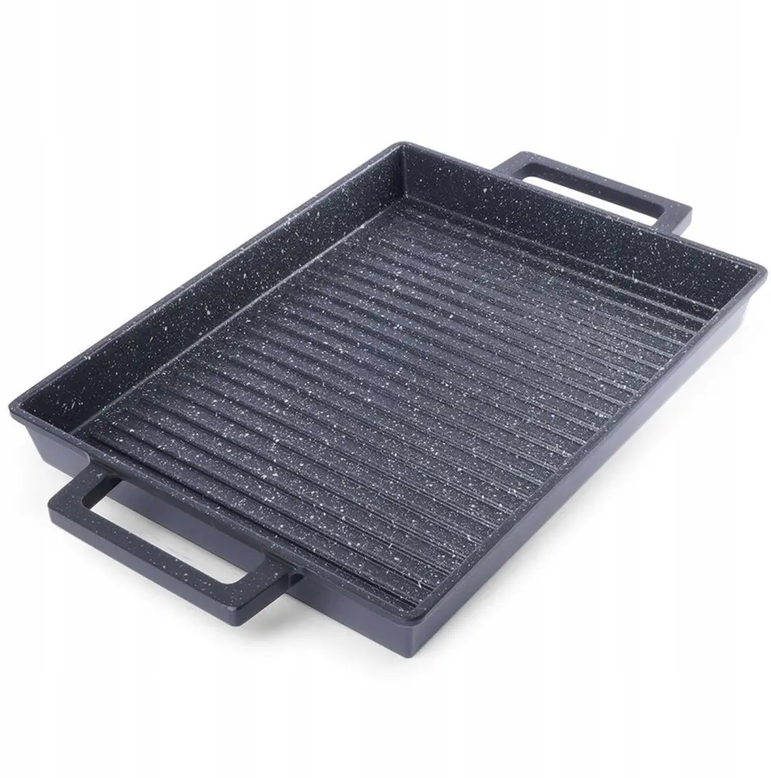 Grillplaat 43x27x4 cm Aluminium PFLUON GRANIT voor Inductie