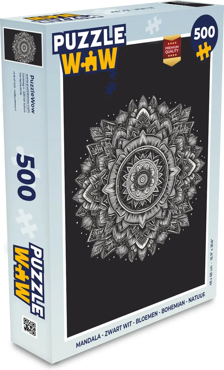 PuzzleWow Mandala Puzzel 500 Stuks