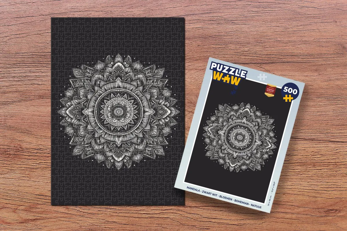 PuzzleWow Mandala Puzzel 500 Stuks - Multicolor