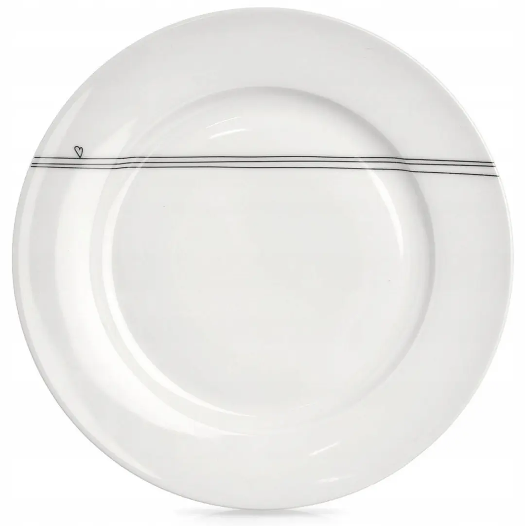 Wit Porseleinen Dinerbord 27cm met Hartje