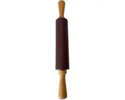 Deegroller hout met paars rubber