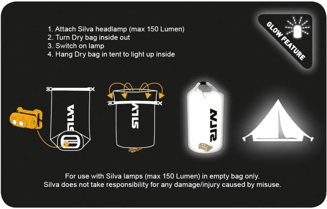 Silva Carry Dry Bag TPU 3L - Geel - afbeelding 4 van 6