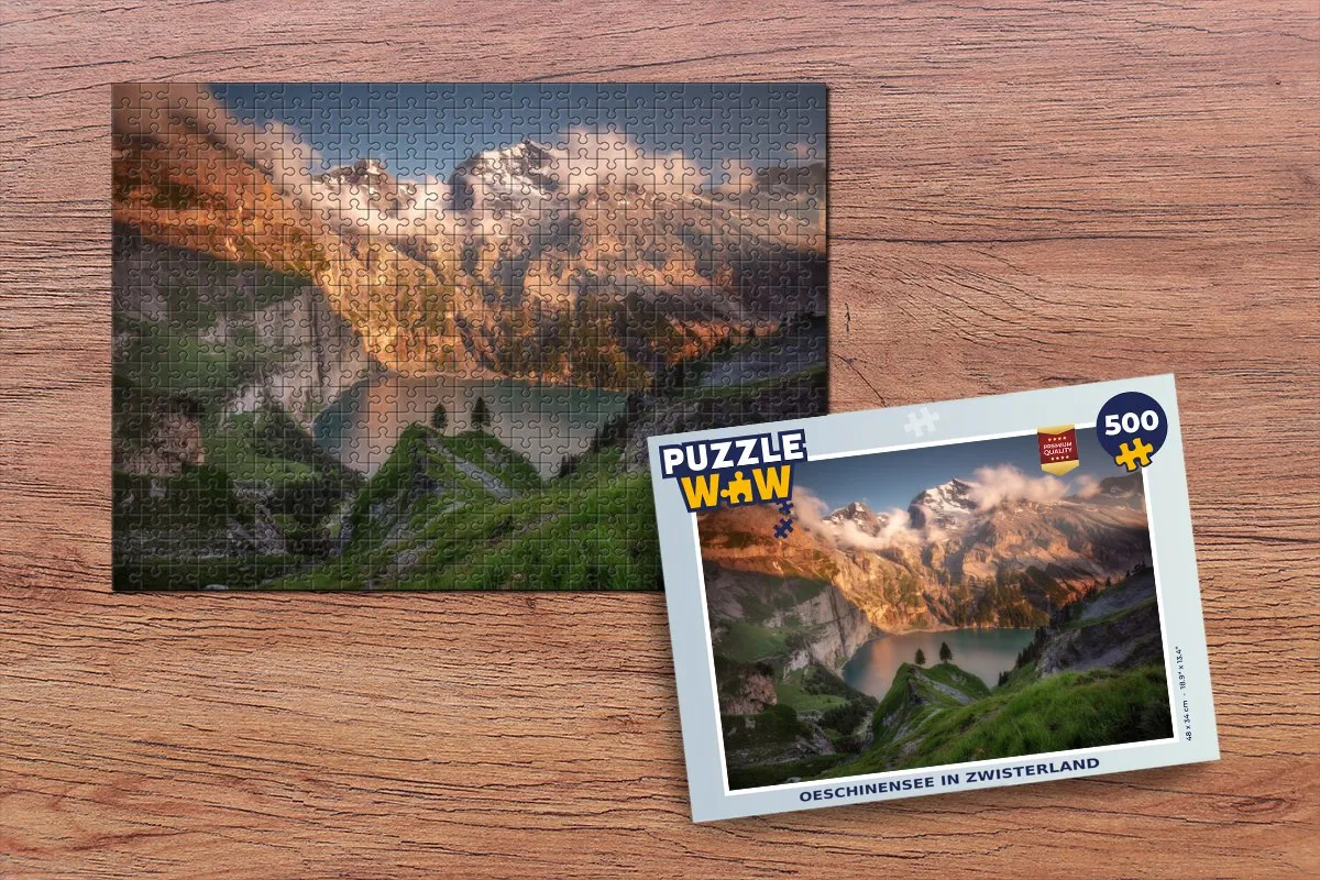 PuzzleWow Oeschinensee Legpuzzel 500 Stuks - Multicolor