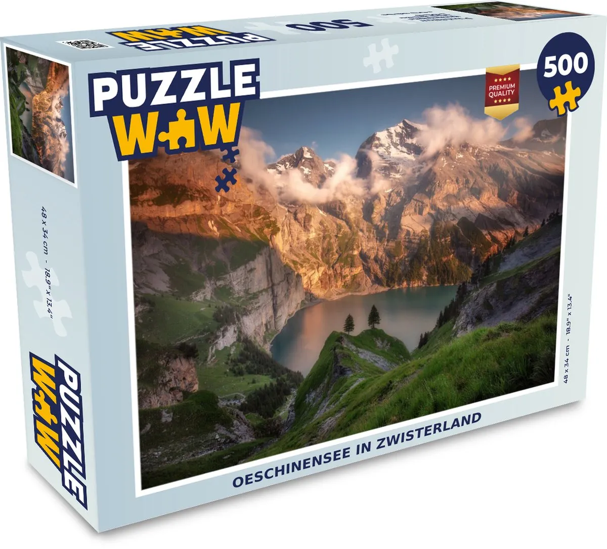 PuzzleWow Oeschinensee Legpuzzel 500 Stuks - Multicolor