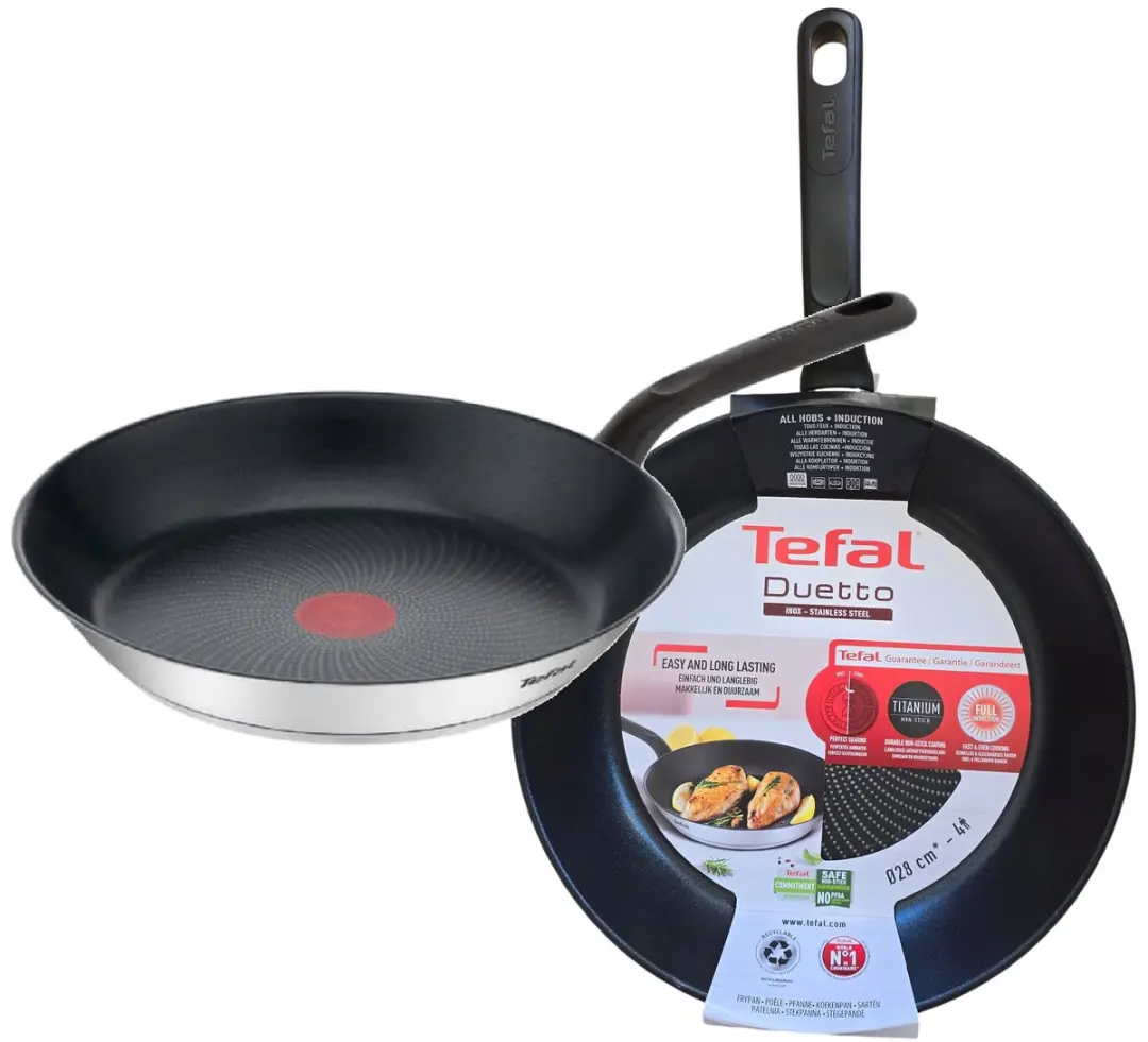 Tefal Duetto Inox Koekenpan 28cm