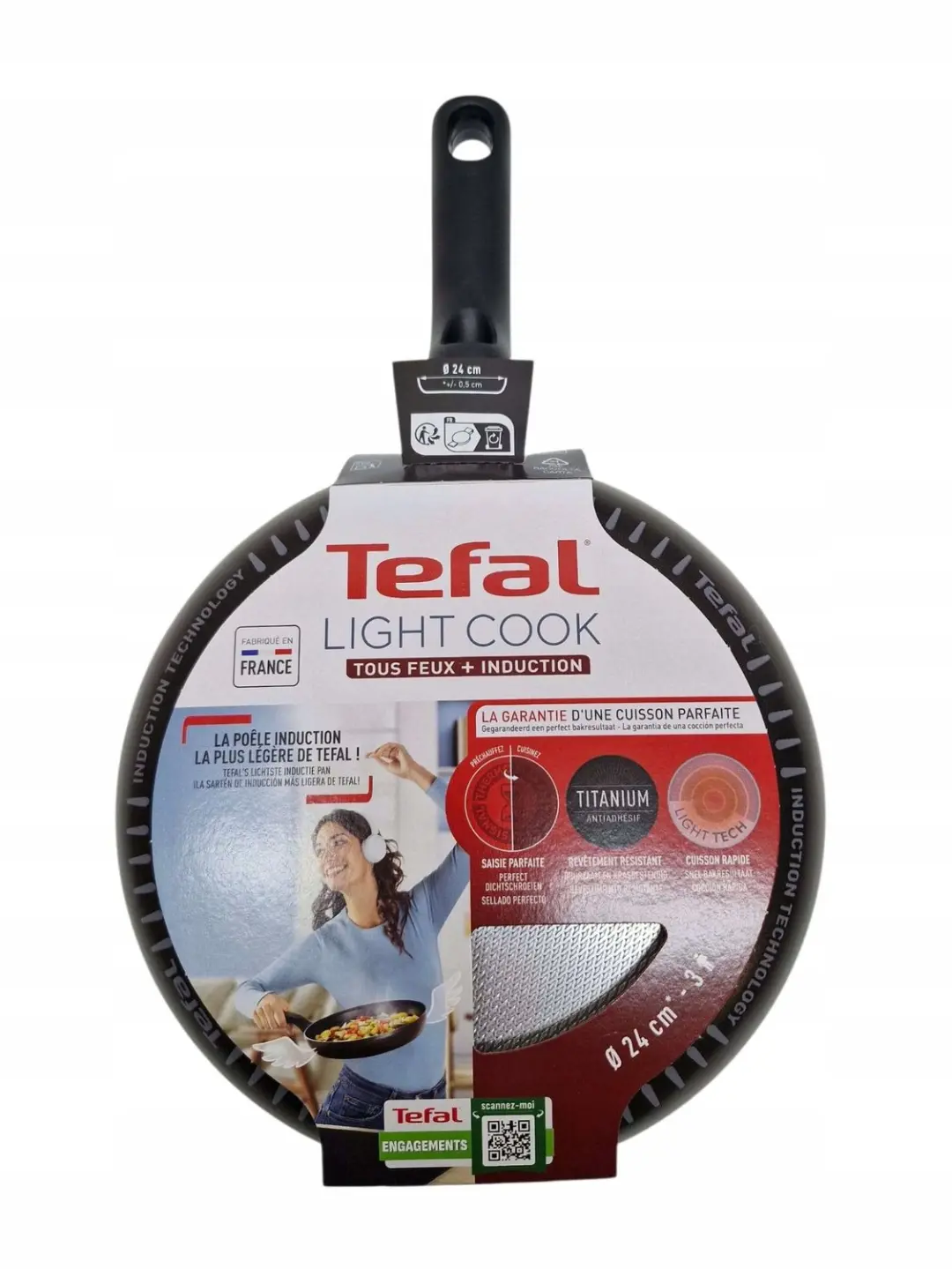 Tefal Light Cook Koekenpan 24cm - Inductie - afbeelding 2 van 3