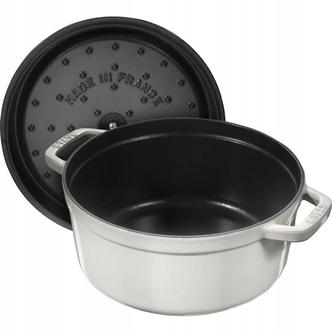 Staub La Cocotte Traditionele Pan 2,6L - Gietijzer Wit - afbeelding 4 van 4