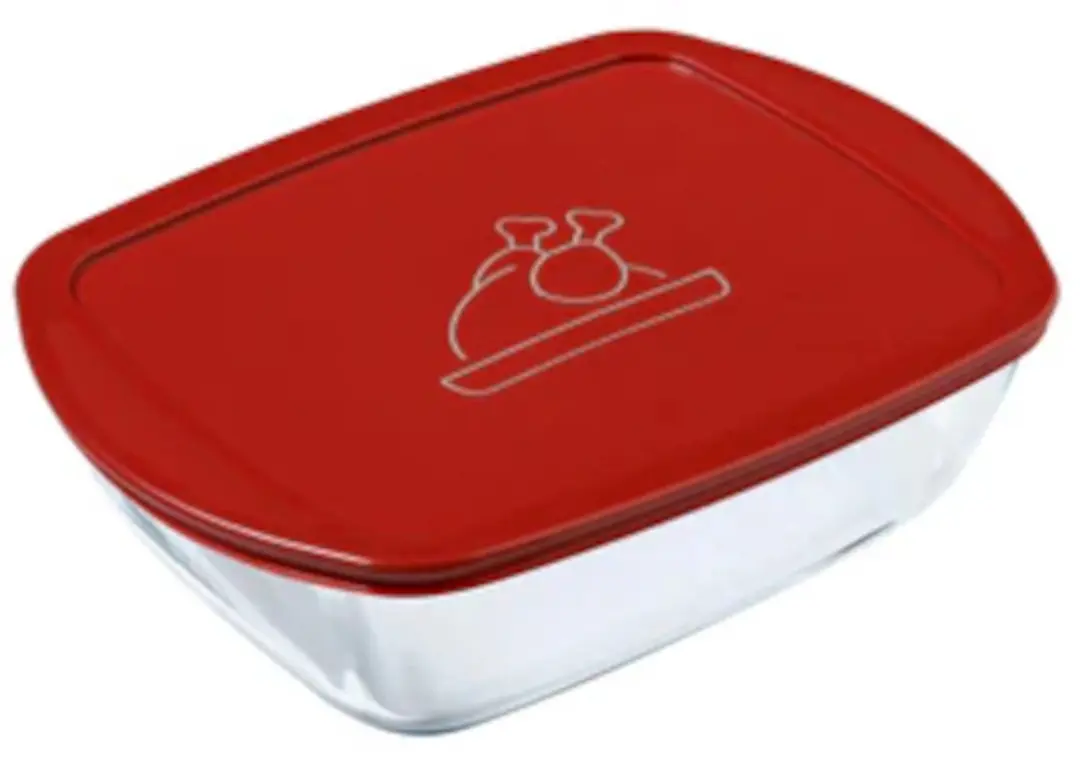 Pyrex Cook & Store Ovenschaal 2.5L Rood Rechthoekig 28x20cm