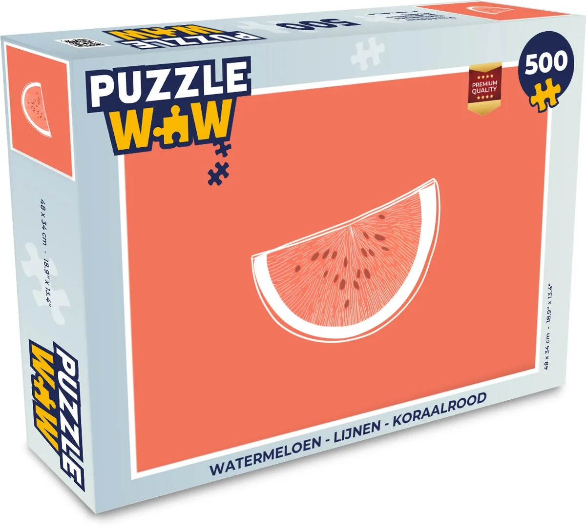 PuzzleWow Watermeloen Legpuzzel 500 Stuks