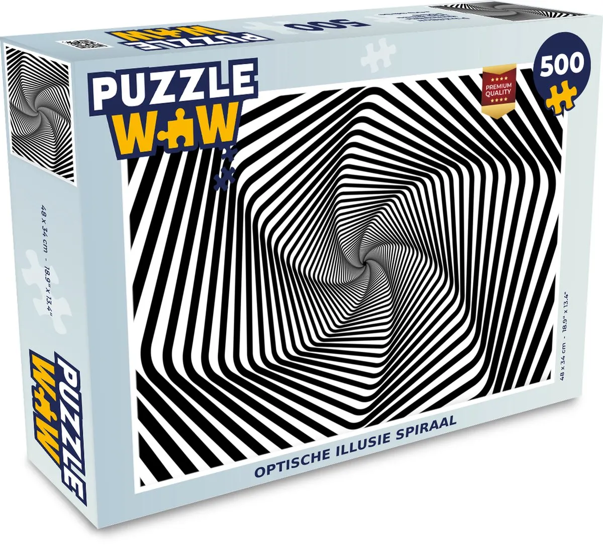PuzzleWow Optische Illusie Spiraal Legpuzzel 500 Stuks