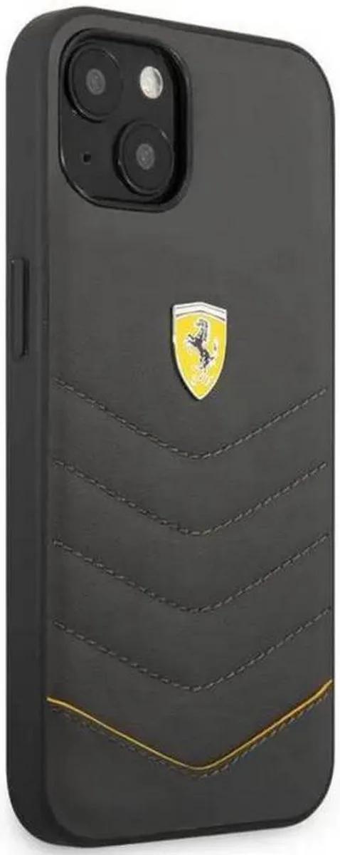 Ferrari Leather iPhone 13 Hoes Grijs - FESCI1361GR