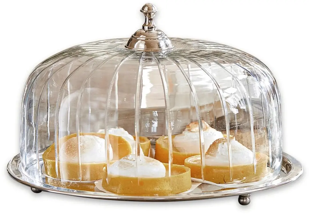Loberon Taartstolp Allaire - 32,5cm - Heldere/zilveren stolp - afbeelding 4 van 6