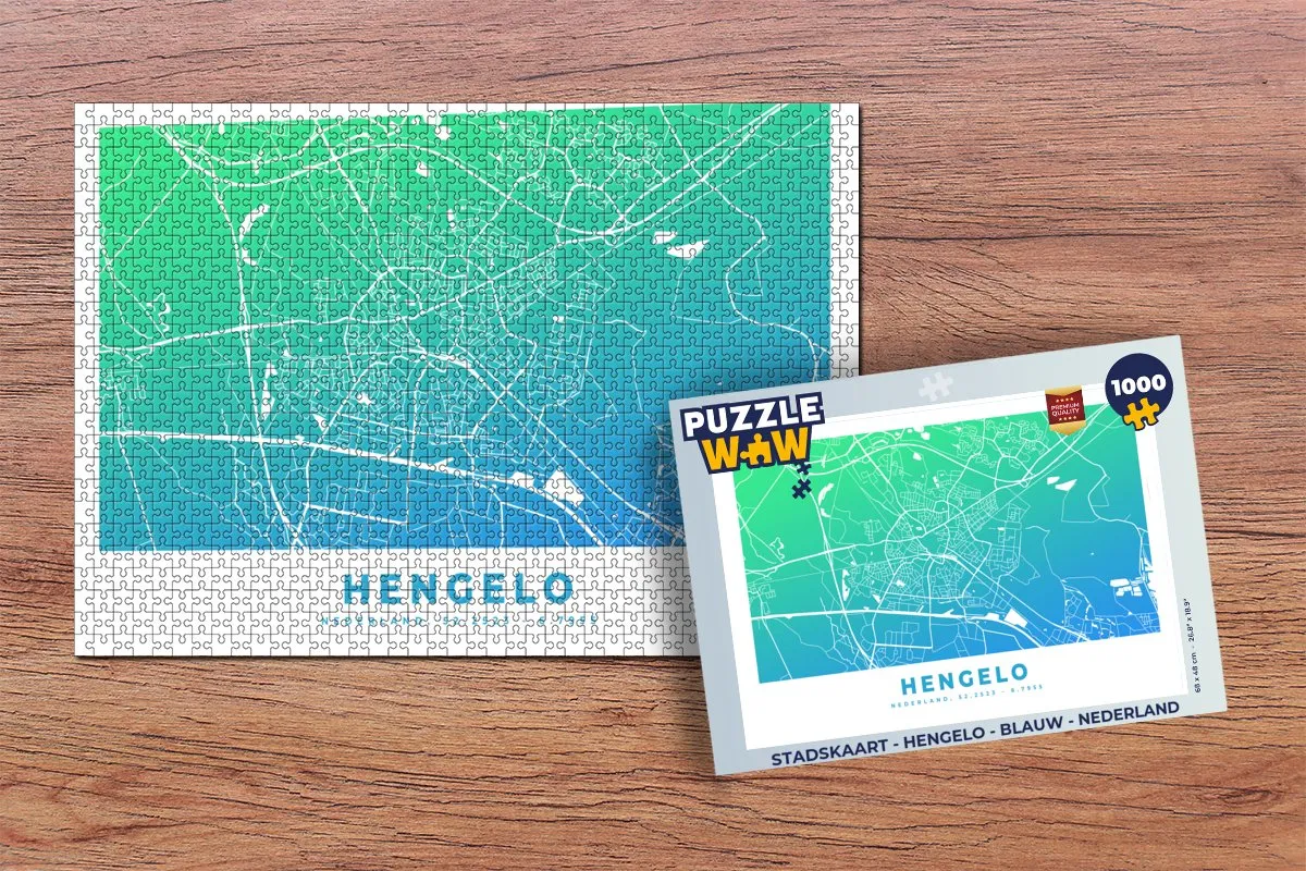 PuzzleWow Hengelo Legpuzzel 1000 Stuks - Multicolor