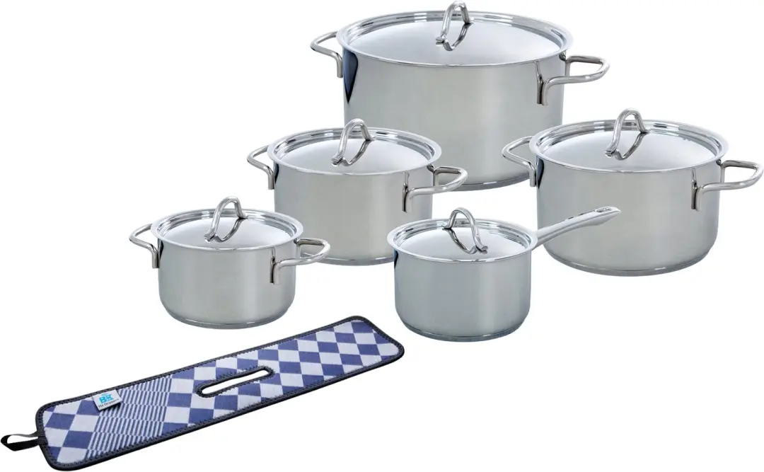 BK Profiline 5pcs set + Afgiethulp Blauw
