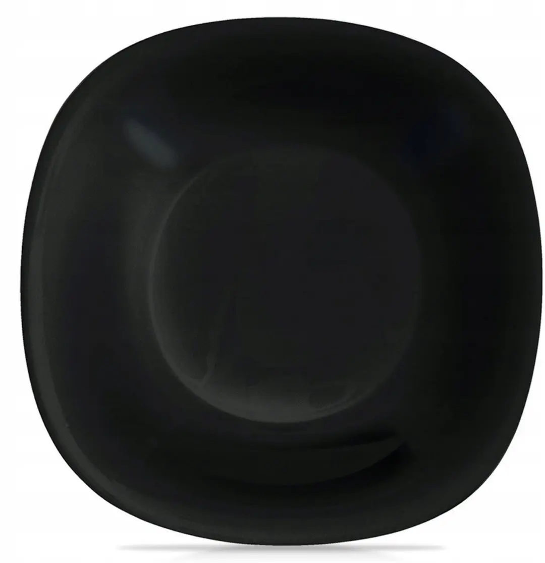 Luna Diep Bord Vierkant 21,5 cm Zwart Opaalglas 650 ml
