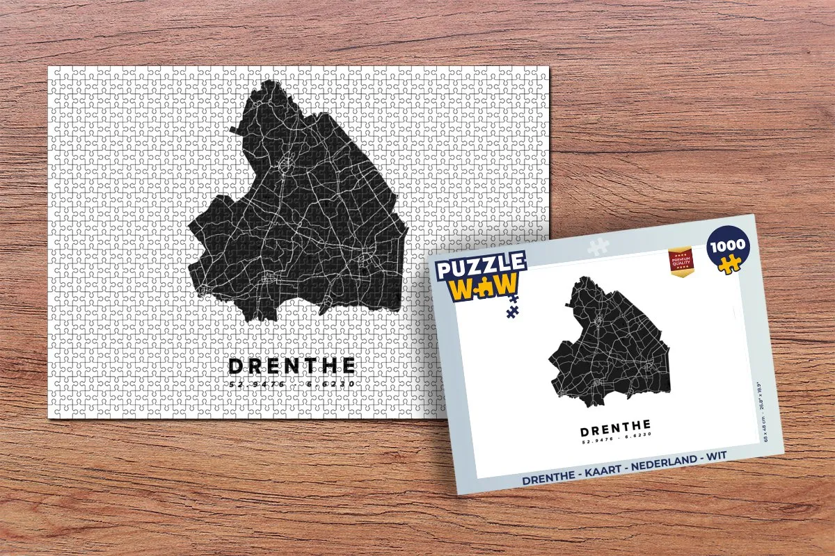 PuzzleWow Drenthe Legpuzzel 1000 Stuks - Multicolor