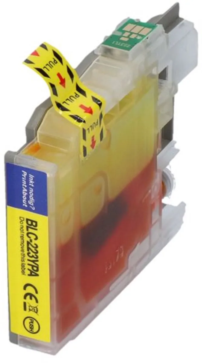 PrintAbout LC-221Y Inktcartridge Geel - Brother