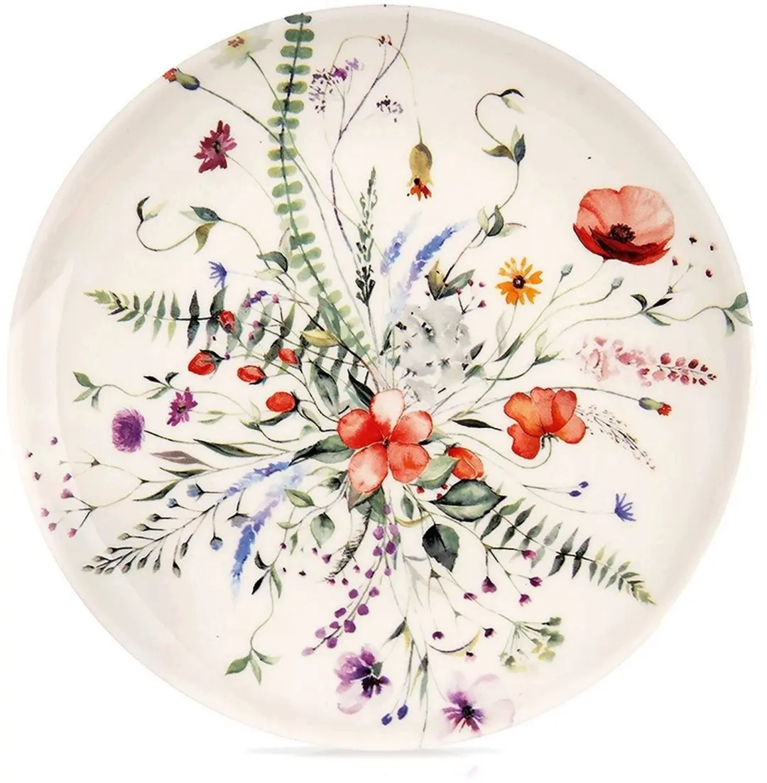 Orion Porseleinen Bord met Bloemendessin