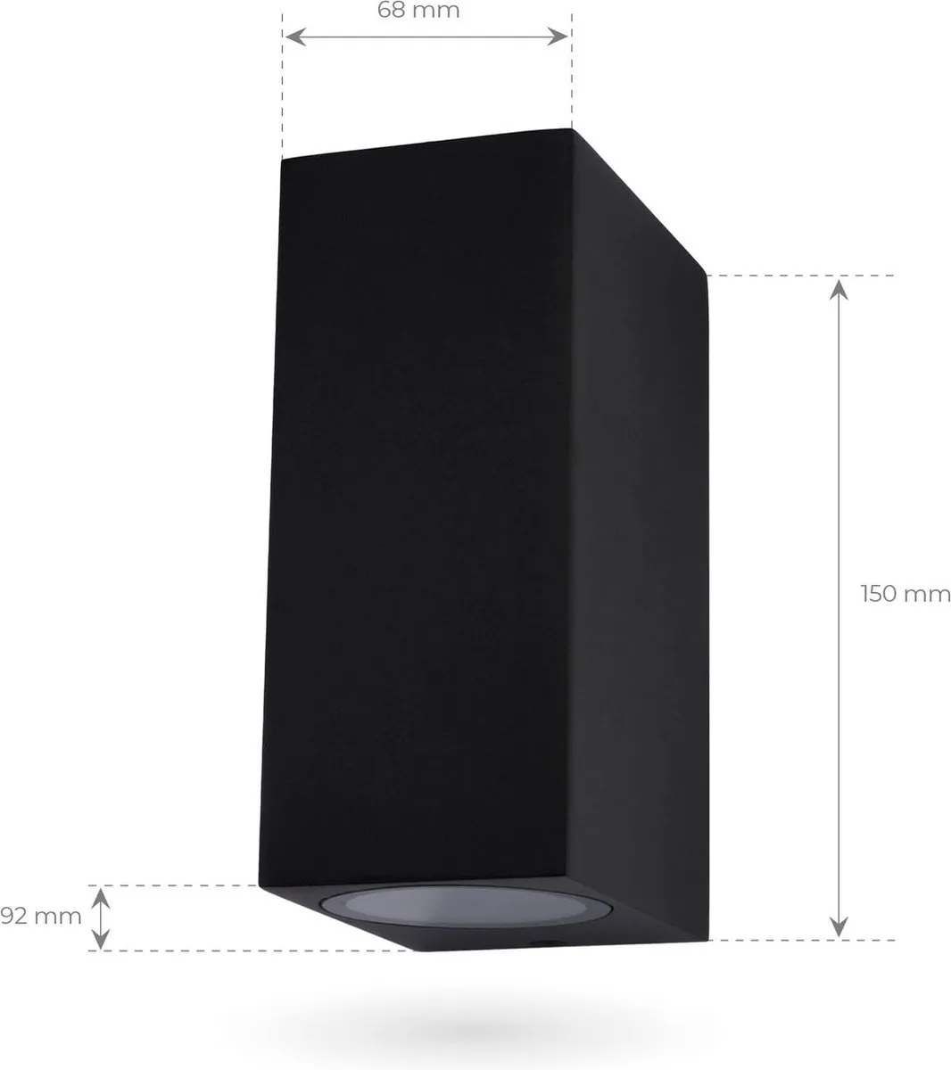 Ledvion LED Wandlamp Dimbaar 2x0.5W 2700K GU10 IP54 - Zwart