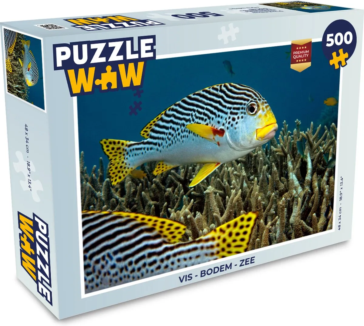 PuzzleWow Vis Bodem Zee Legpuzzel 500 Stuks