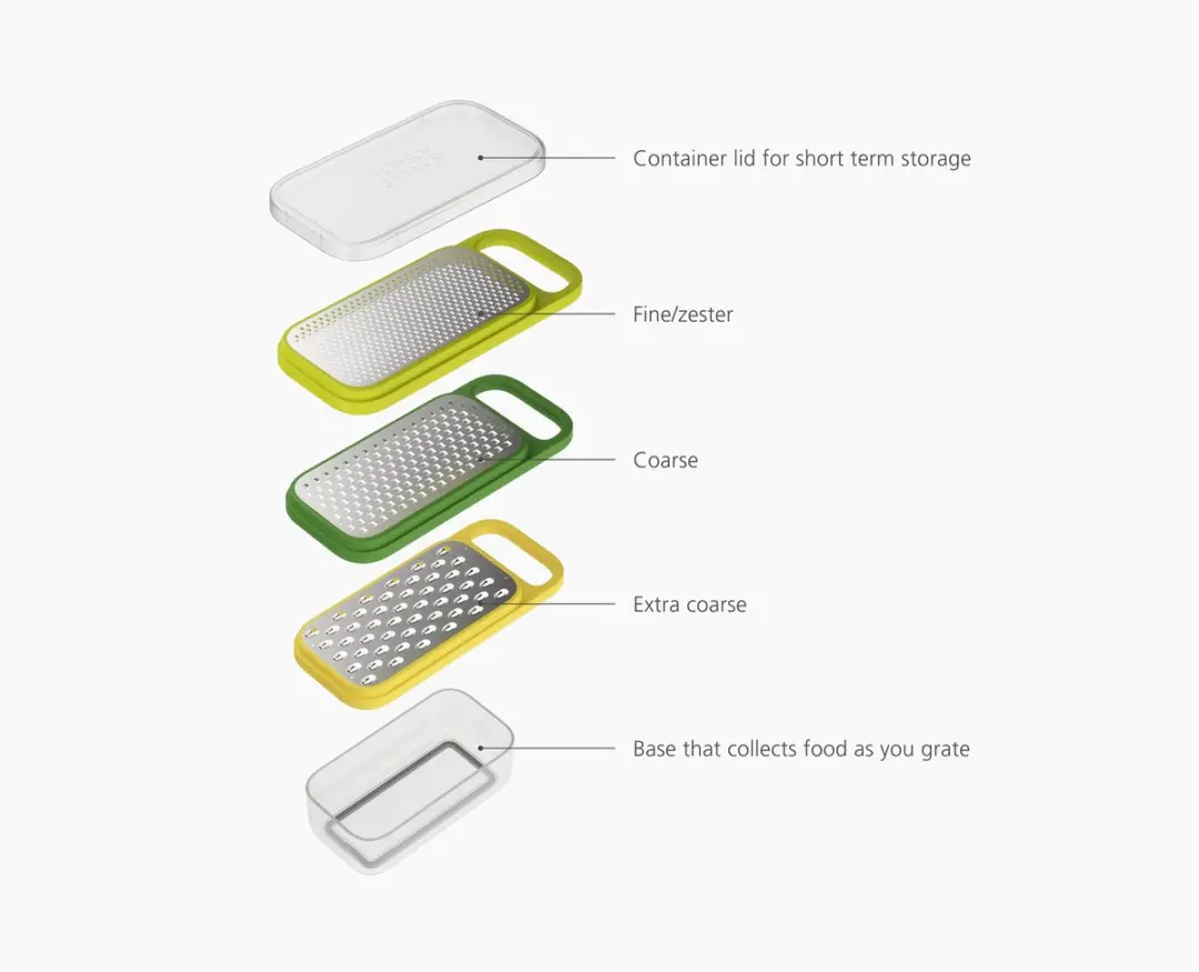 Joseph Joseph Multi-Grate 3-in-1 Keukenrasp - Meerkleurig - afbeelding 6 van 6