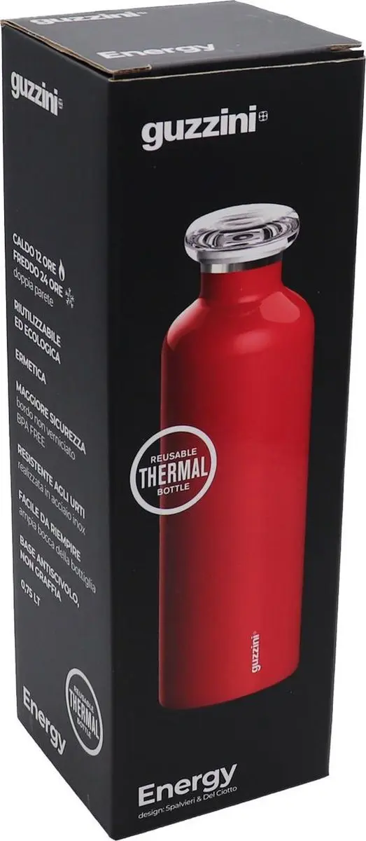Fratelli Guzzini Energy Thermosfles 500ml - Rood - afbeelding 2 van 6
