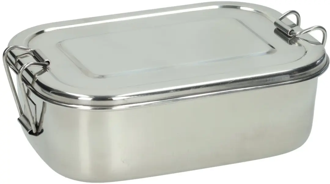 Koopman RVS Lunchbox 18x13x6,8cm - Meerkleurig - afbeelding 3 van 3