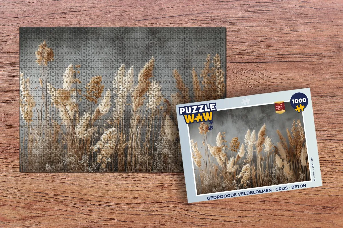 PuzzleWow Veldbloemen Beton Legpuzzel 1000 Stuks