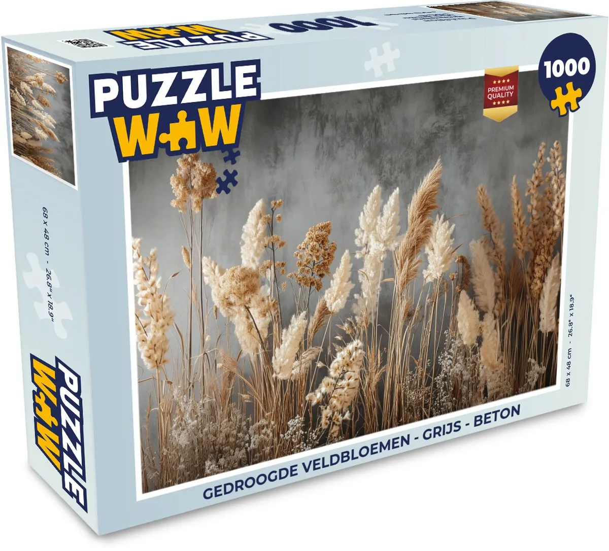 PuzzleWow Veldbloemen Beton Legpuzzel 1000 Stuks