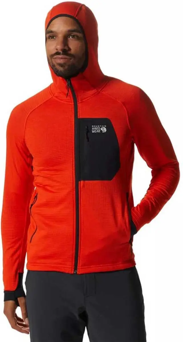 Mountain Hardwear Power Grid Sweatshirt - State Orange L - afbeelding 3 van 6